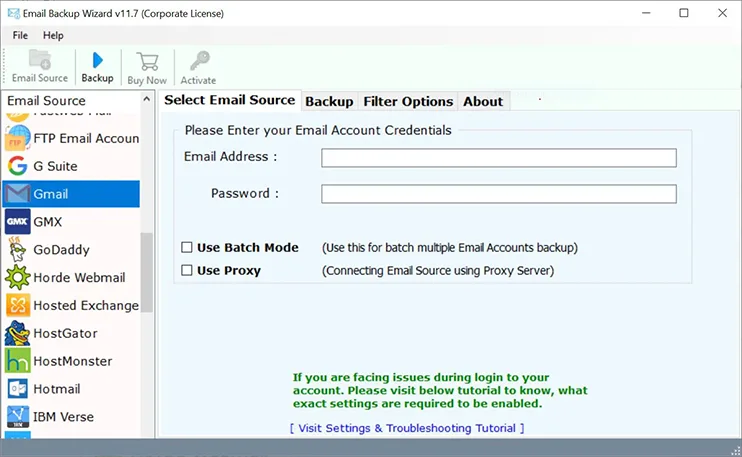 Email Backup Wizard Enterprise
